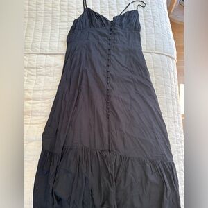 OAK + FORT BLACK  Buttoned Midi Sundress